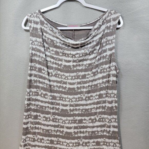 Fresh Produce Midi Shift Dress Womens L Gray Asymmetrical Hem Sleeveless Boho - Picture 5 of 12